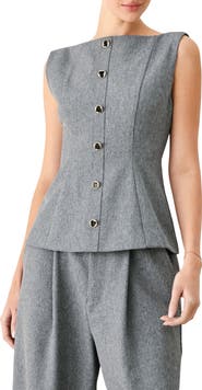 FREEMARKET Wide Neck Peplum Top