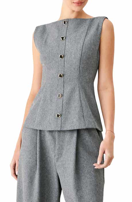 Wide Neck Peplum Top