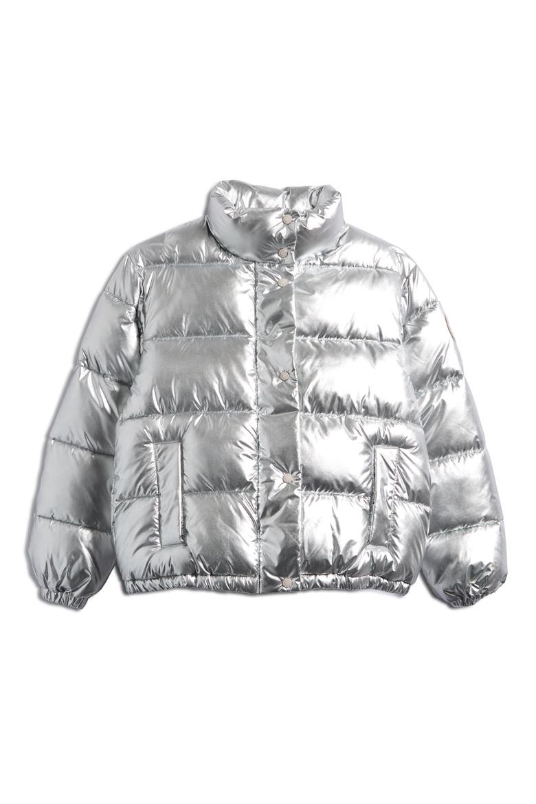 Kids' Mey Recycled Puffer Jacket, Main, color, SILVER