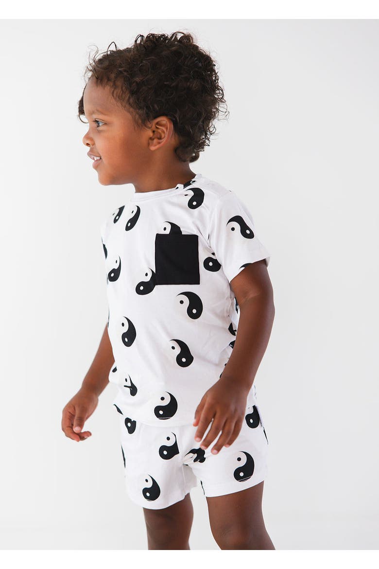 Yin & Yang T-Shirt and Shorts Set, Alternate, color, White