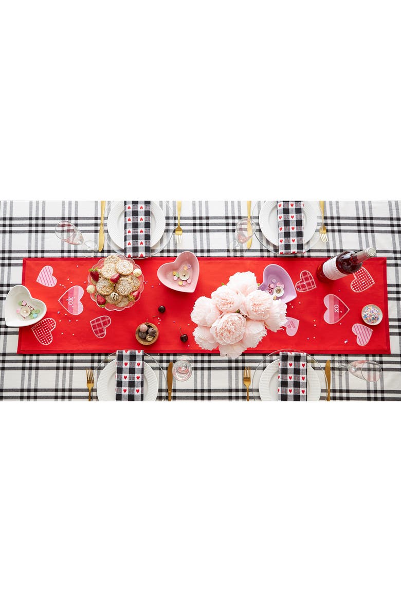 Hearts Embellished Table Runner, Alternate, color, Hearts