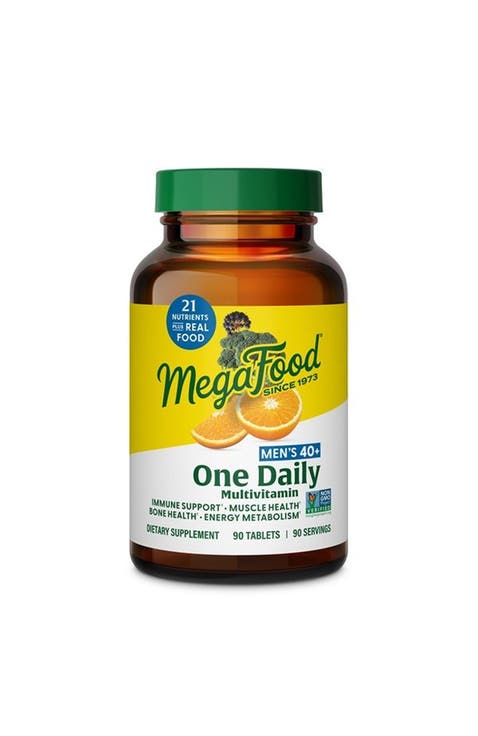 One Daily Multivitamin for Men 40+ with Methylated B12, Methylfolate, Vegetarian, 90 Tablets
