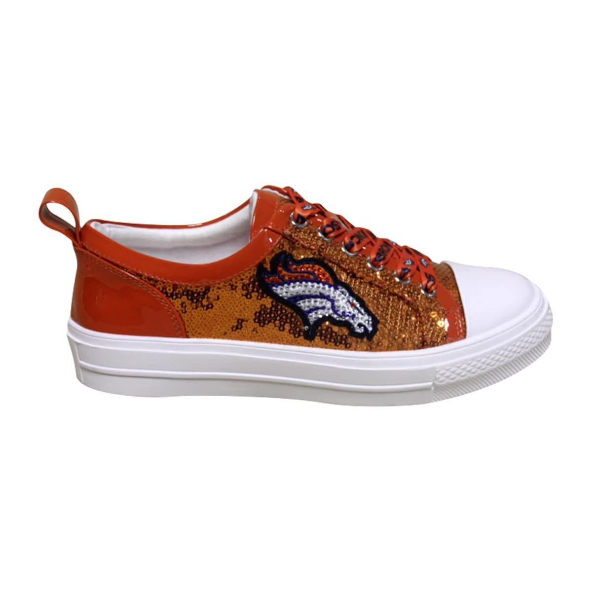 CUCE Women's Cuce Orange Denver Broncos Team Sequin Sneakers, Alternate, color, 