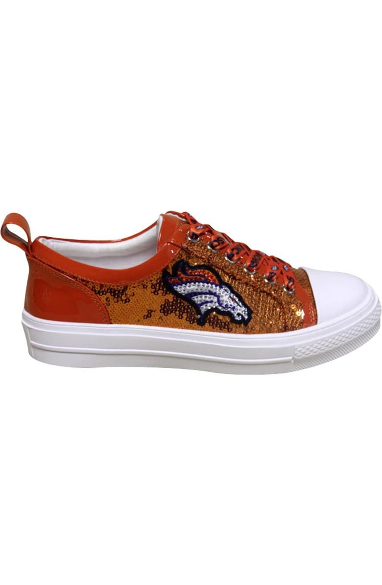 CUCE Women's Cuce Orange Denver Broncos Team Sequin Sneakers, Alternate, color,