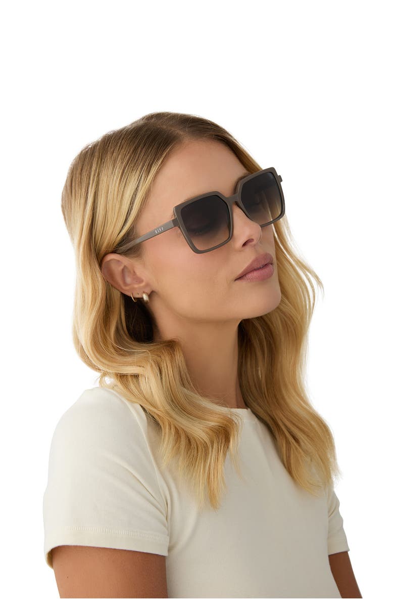 DIFF Esme 53mm Gradient Square Sunglasses, Alternate, color, Grey Gradient