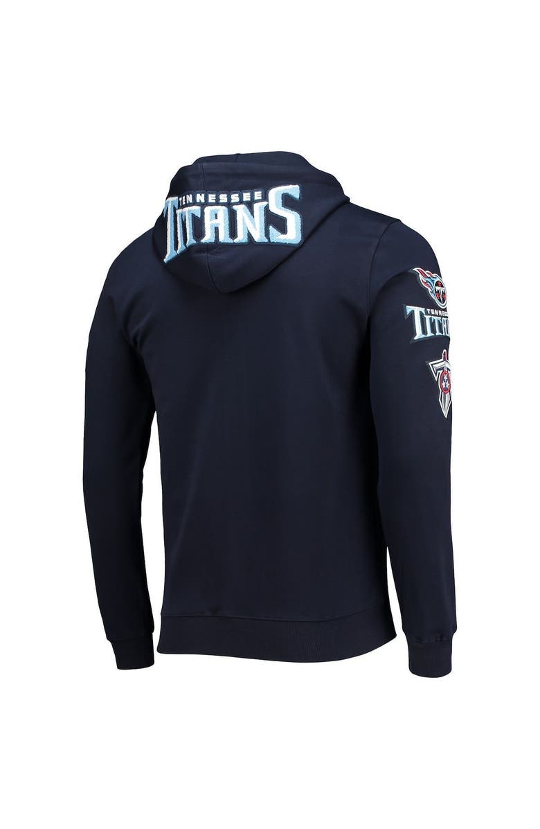 PRO STANDARD Men's Pro Standard Navy Tennessee Titans 4-Hit Full-Zip Hoodie, Alternate, color, 