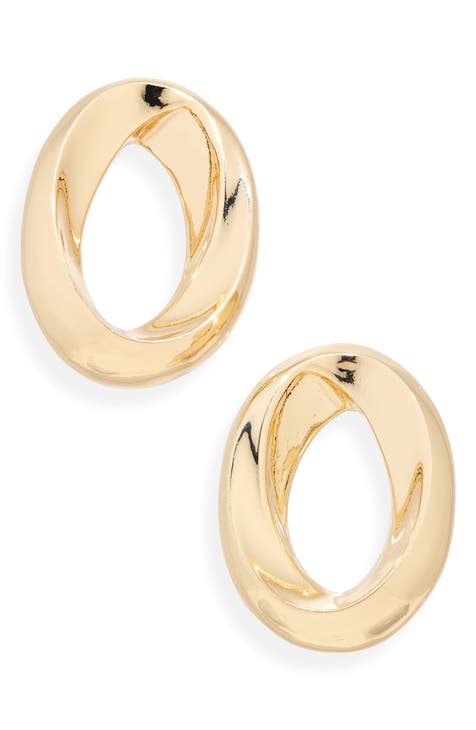 Twisted Frontal Hoop Earrings