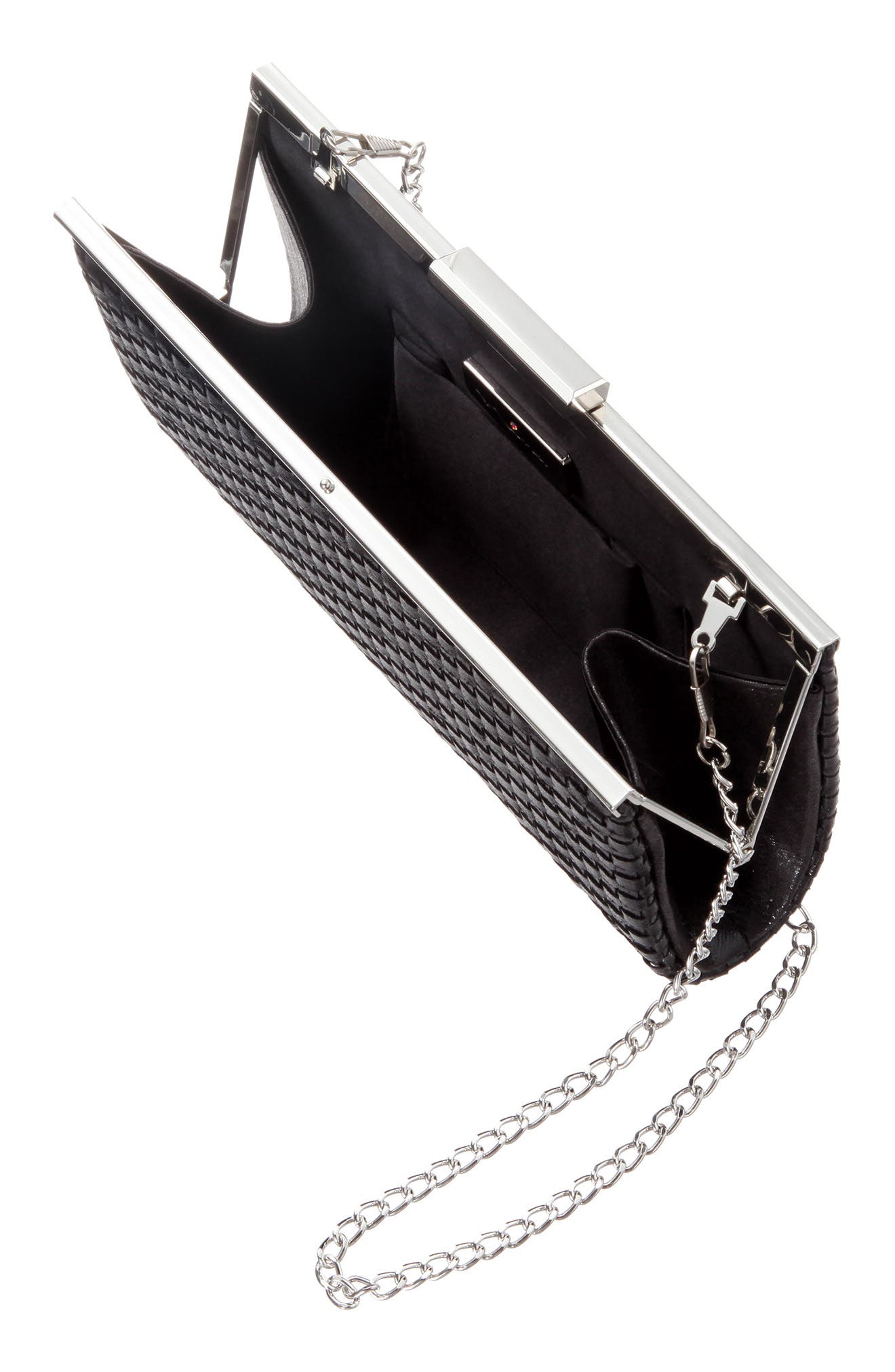 Nina Lena Woven Frame Clutch, Alternate, color, 