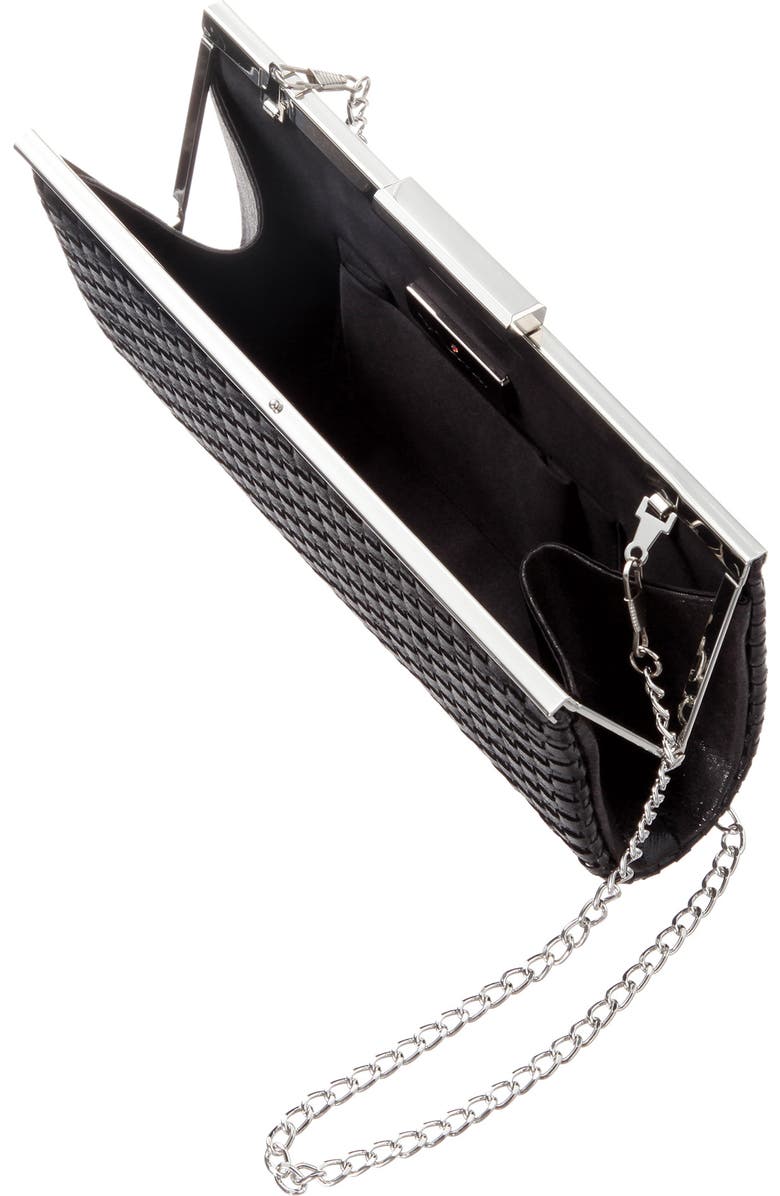 Nina Lena Woven Frame Clutch, Alternate, color,