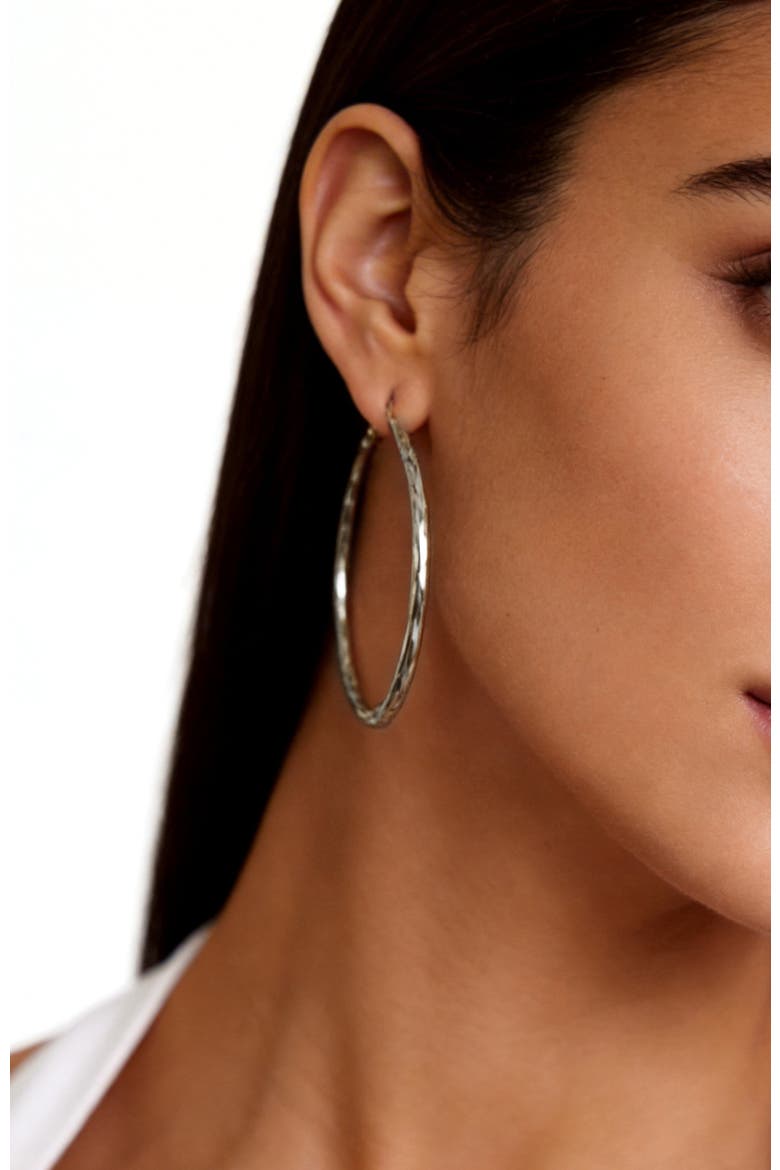 Grove Hoop Earrings, Alternate, color, Silver