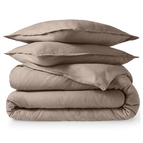100% Cotton Flannel Duvet Cover & Sham Set