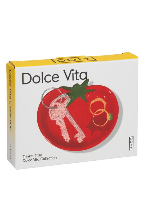 Doiy Tomato Trinket Tray In Red