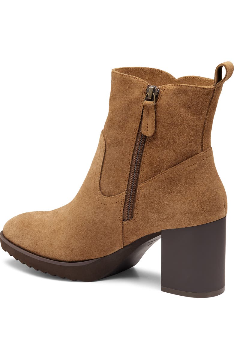 Johnston & Murphy Izzie Waterproof Platform Bootie, Alternate, color, Whiskey Waterproof Suede