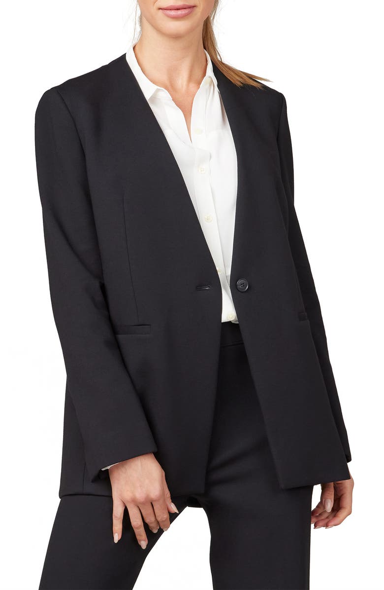 SPANX<sup>®</sup> Collarless Oversize Ponte Knit Blazer, Main, color,