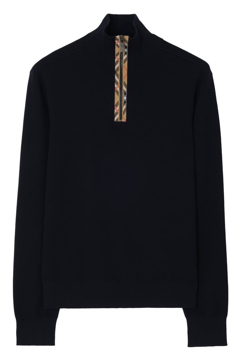 Cameron Quarter Zip Merino Wool Sweater, Main, color, NAVY