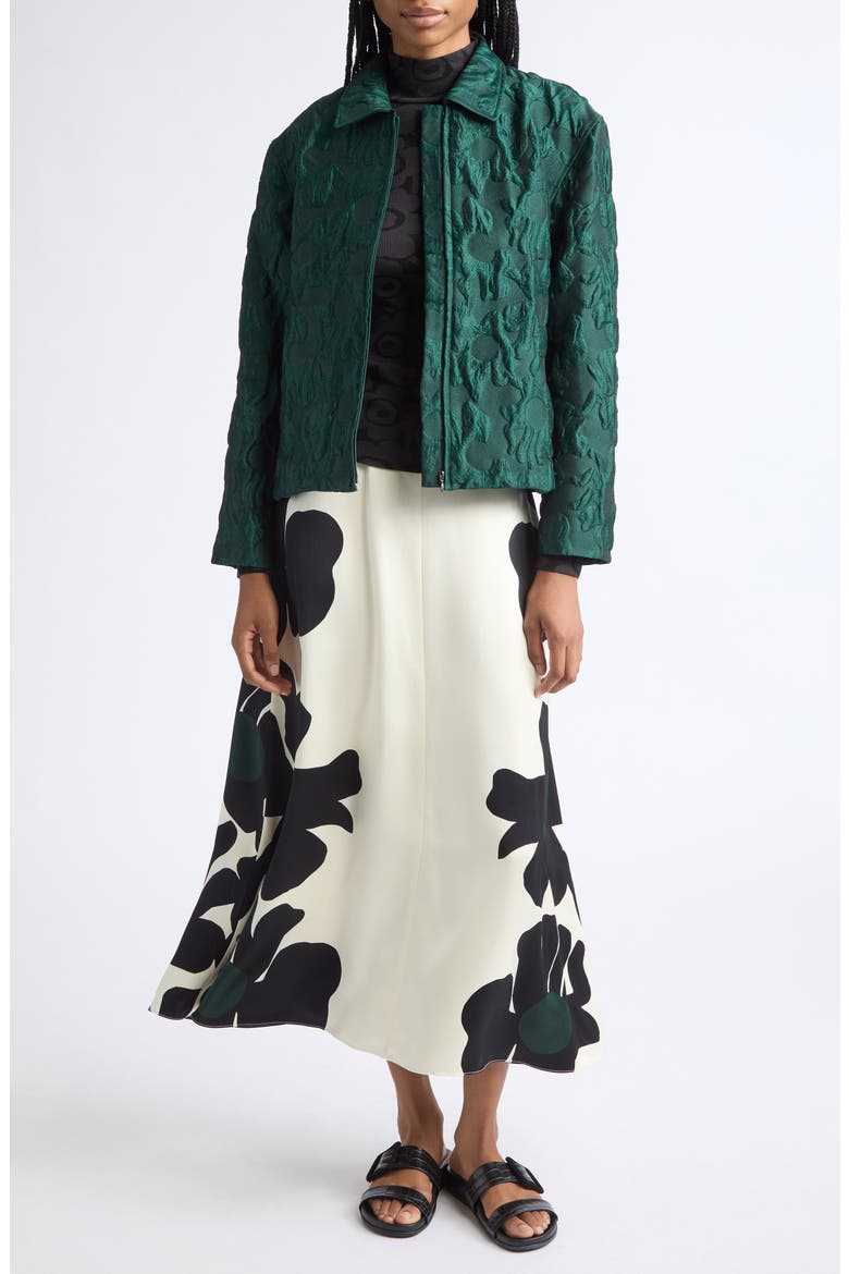 Kiintymys Lossi Jacquard Jacket, Main, color, GREEN