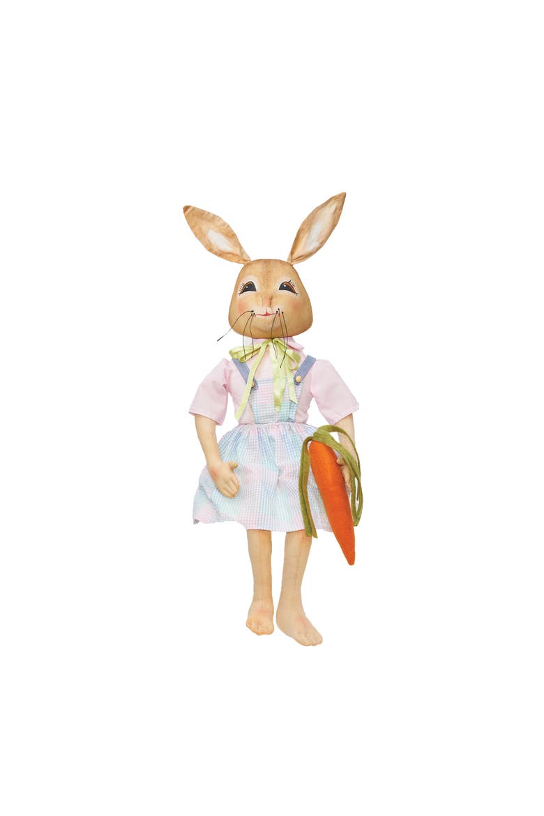 Palma Bunny Easter Joe Spencer Gathered Traditions Figurine, Main, color, Blue