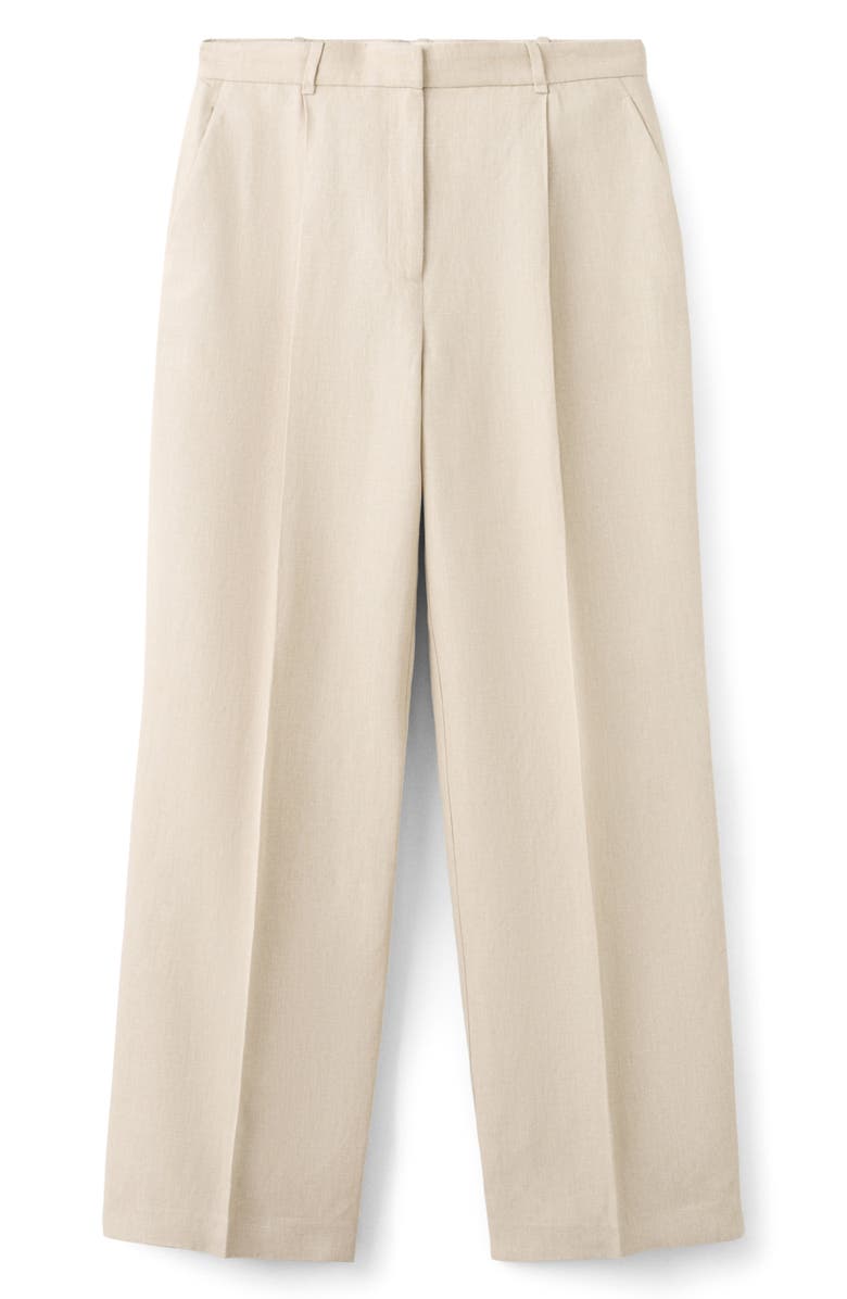 MANGO Straight Fit Pleat Front Pants, Alternate, color,