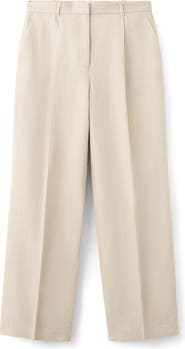 MANGO Straight Fit Pleat Front Pants