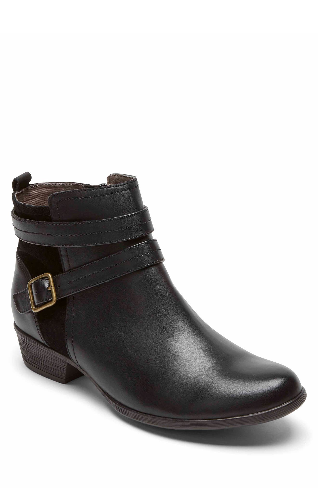 Rockport Carly Strap Bootie, Main, color, 