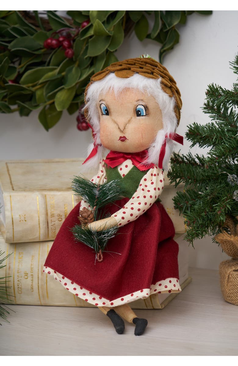 Gallerie II Hammond Pinecone Boy Joe Spencer Gathered Traditions Christmas Art Doll Figure, Alternate, color, Beige