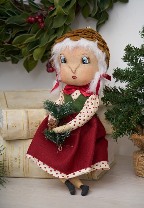 Gallerie Ii Hammond Pinecone Boy Joe Spencer Gathered Traditions Christmas Art Doll Figure In Multi