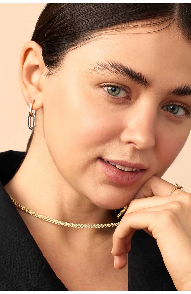 Oradina 14K Gold Shift Drop Earrings, Alternate, color, White Gold