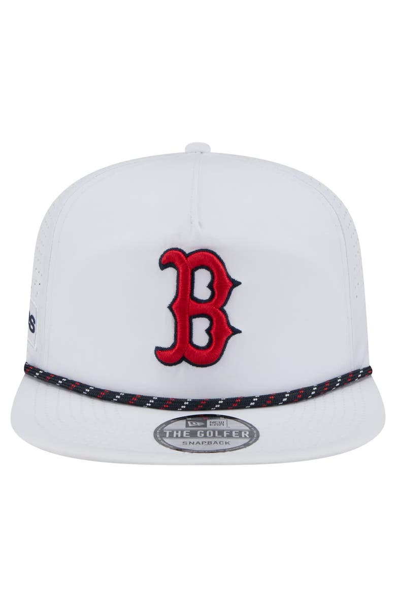 New Era Men's New Era White Boston Red Sox Perforated Golfer Snapback Hat, Alternate, color, 