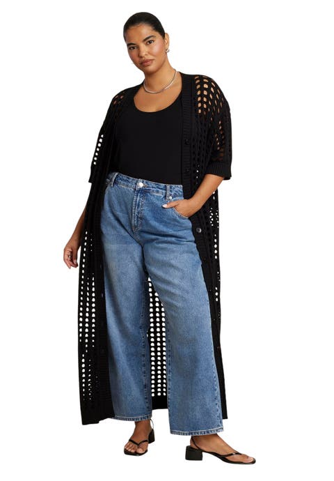 Open Stitch Cardigan Duster