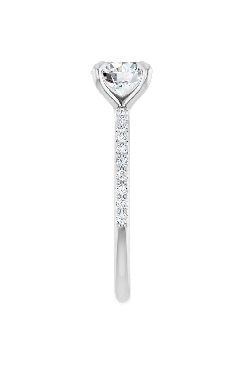 1 1/5 CT Lab-Grown Diamond Engagement Ring in 14K Gold, Alternate, color, White