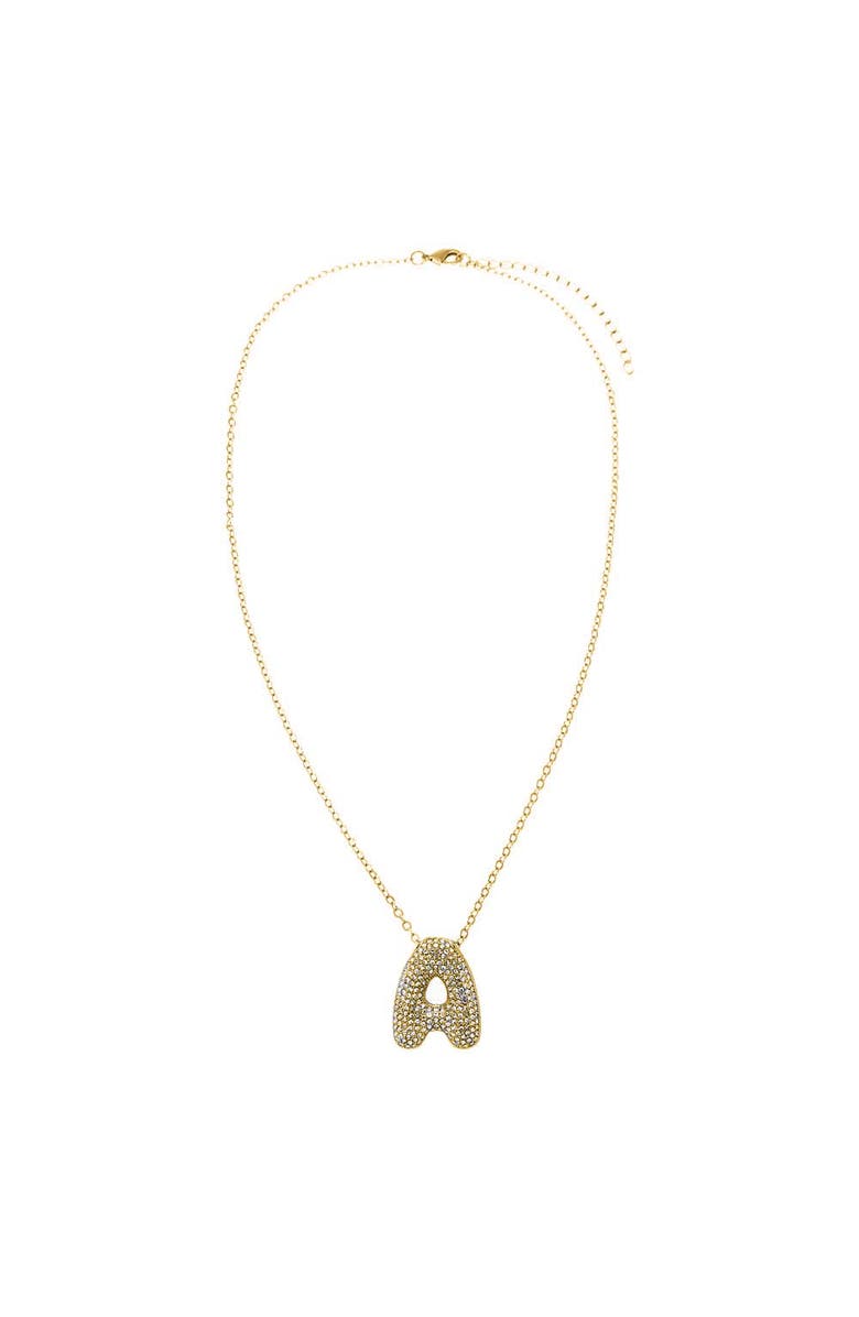BY ADINA EDEN Pave XL Initial Pendant Necklace, Alternate, color, Gold - A