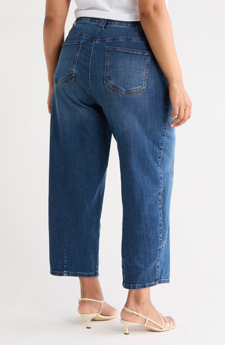 Wit & Wisdom High Waist Barely Barrel Jeans, Alternate, color, Blue