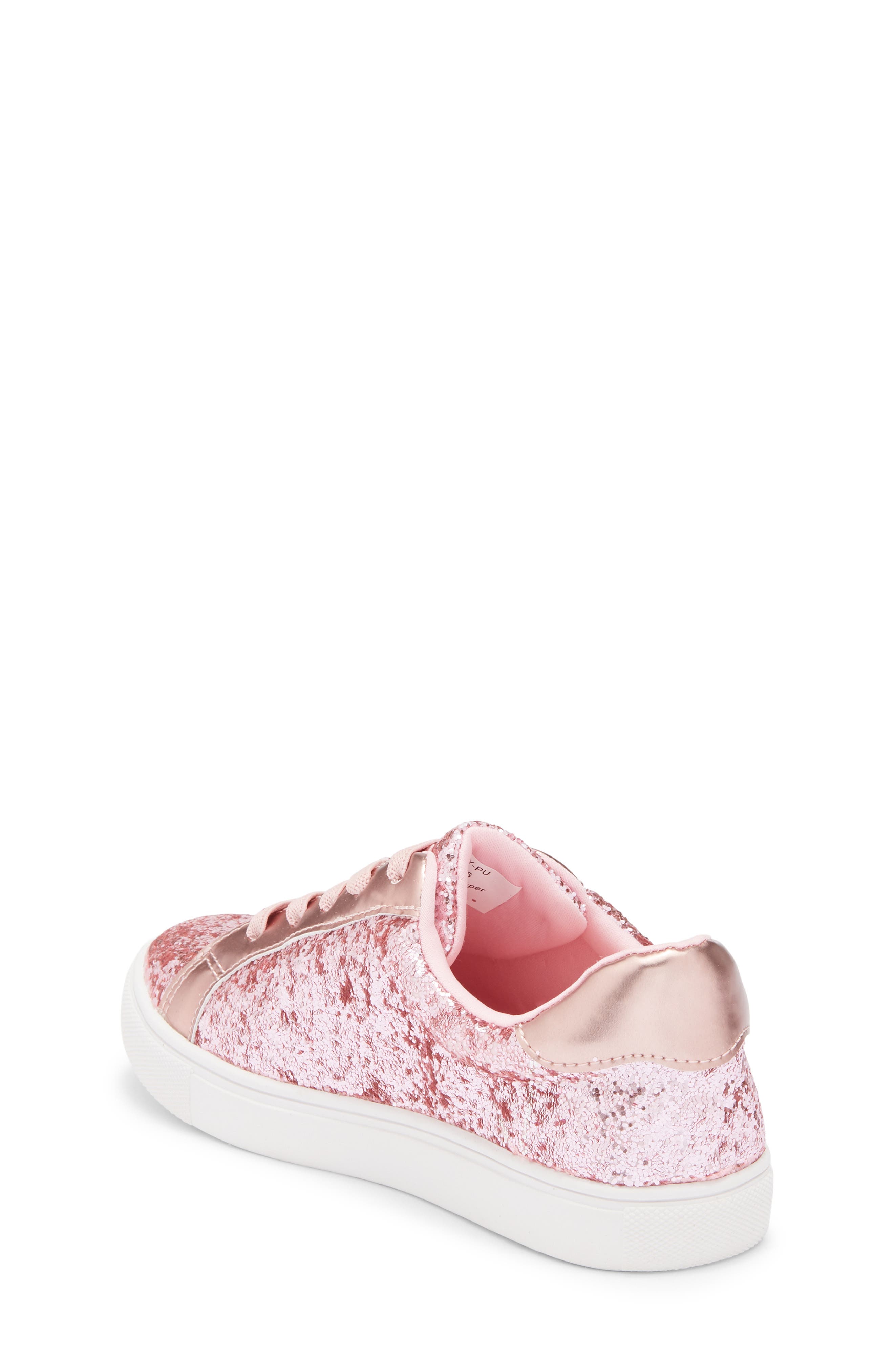 Harper Canyon Kids' Jenny Star Sneaker, Alternate, color, Pink Glitter