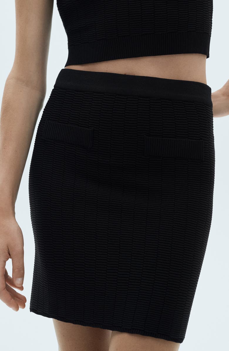 MANGO Sweater Knit Miniskirt, Alternate, color, 