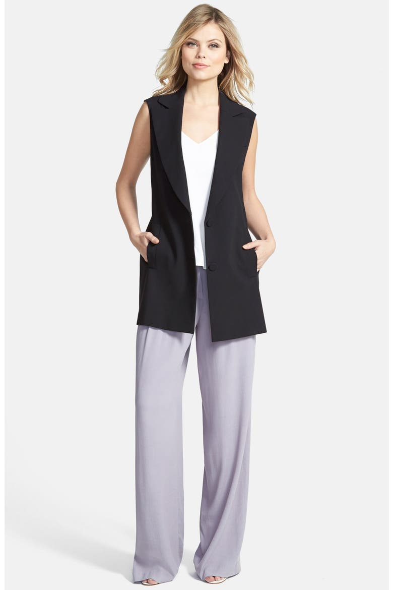 Longline Vest, Alternate, color, BLACK
