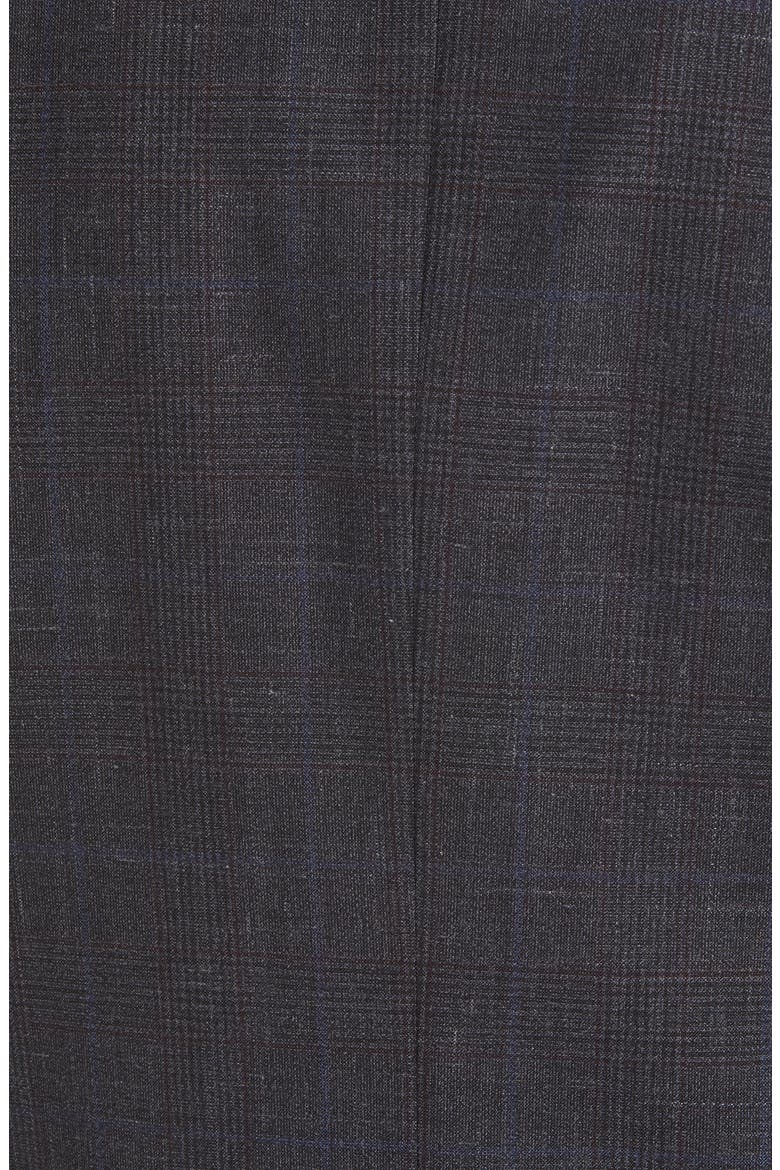 Trim Fit Glen Plaid Slub Wool Blend Sport Coat, Alternate, color, CHARCOAL GLEN PLAID