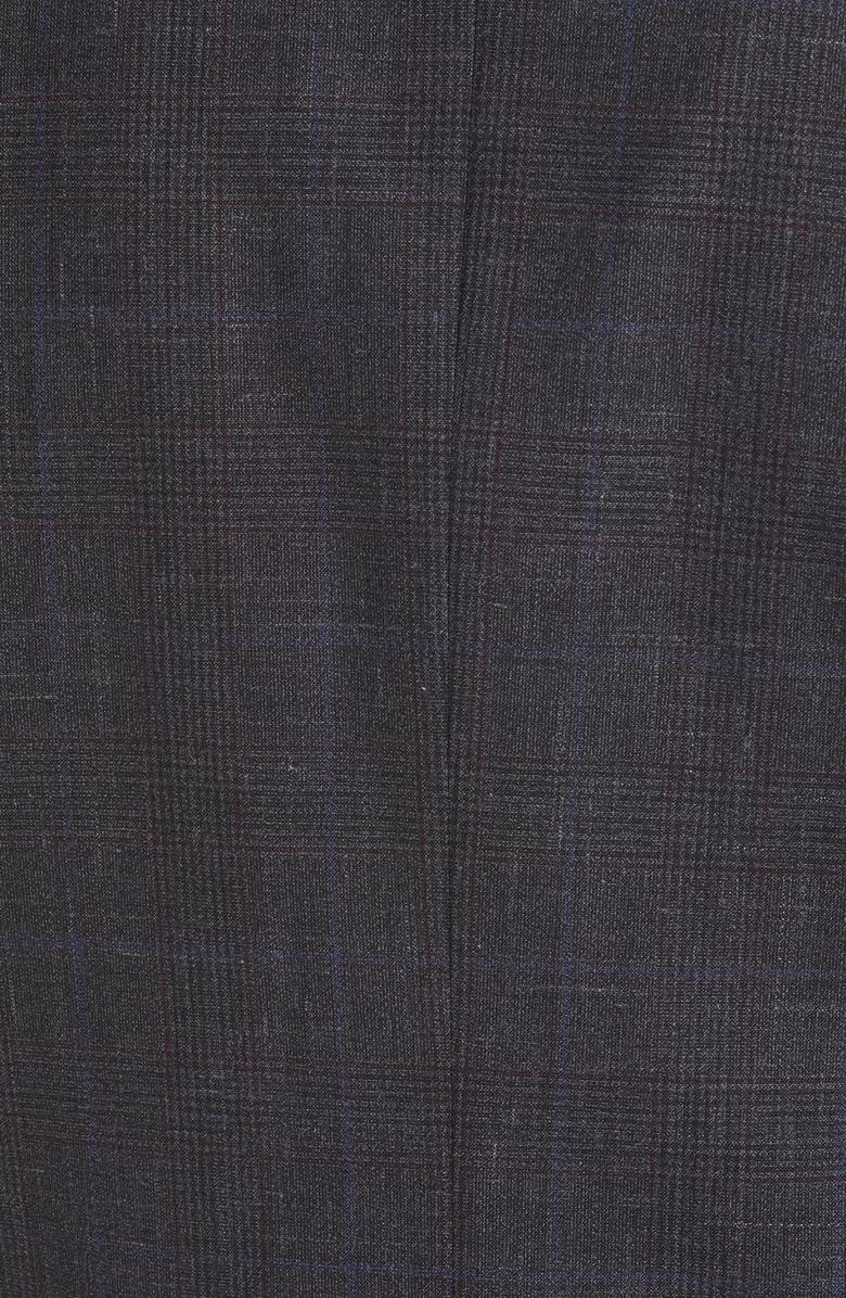 Nordstrom Trim Fit Glen Plaid Slub Wool Blend Sport Coat, Alternate, color, 
