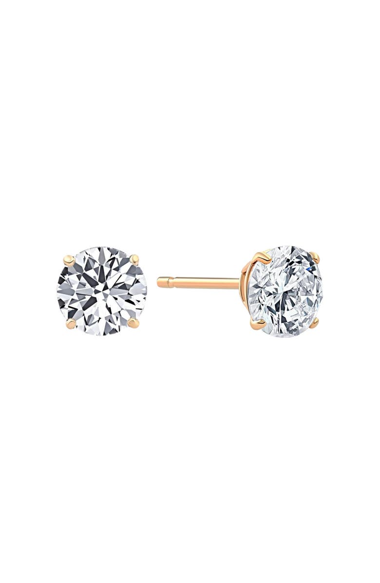 Bliss Diamond .85Ct Round Brilliant Cut Natural Diamond Stud Earrings in 14K Gold Basket Setting, Main, color,