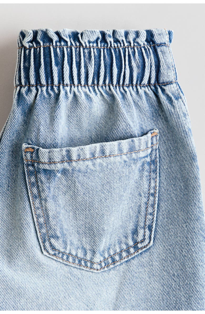H&M Embroidered Denim Shorts, Alternate, color, Light Denim Blue/Hearts