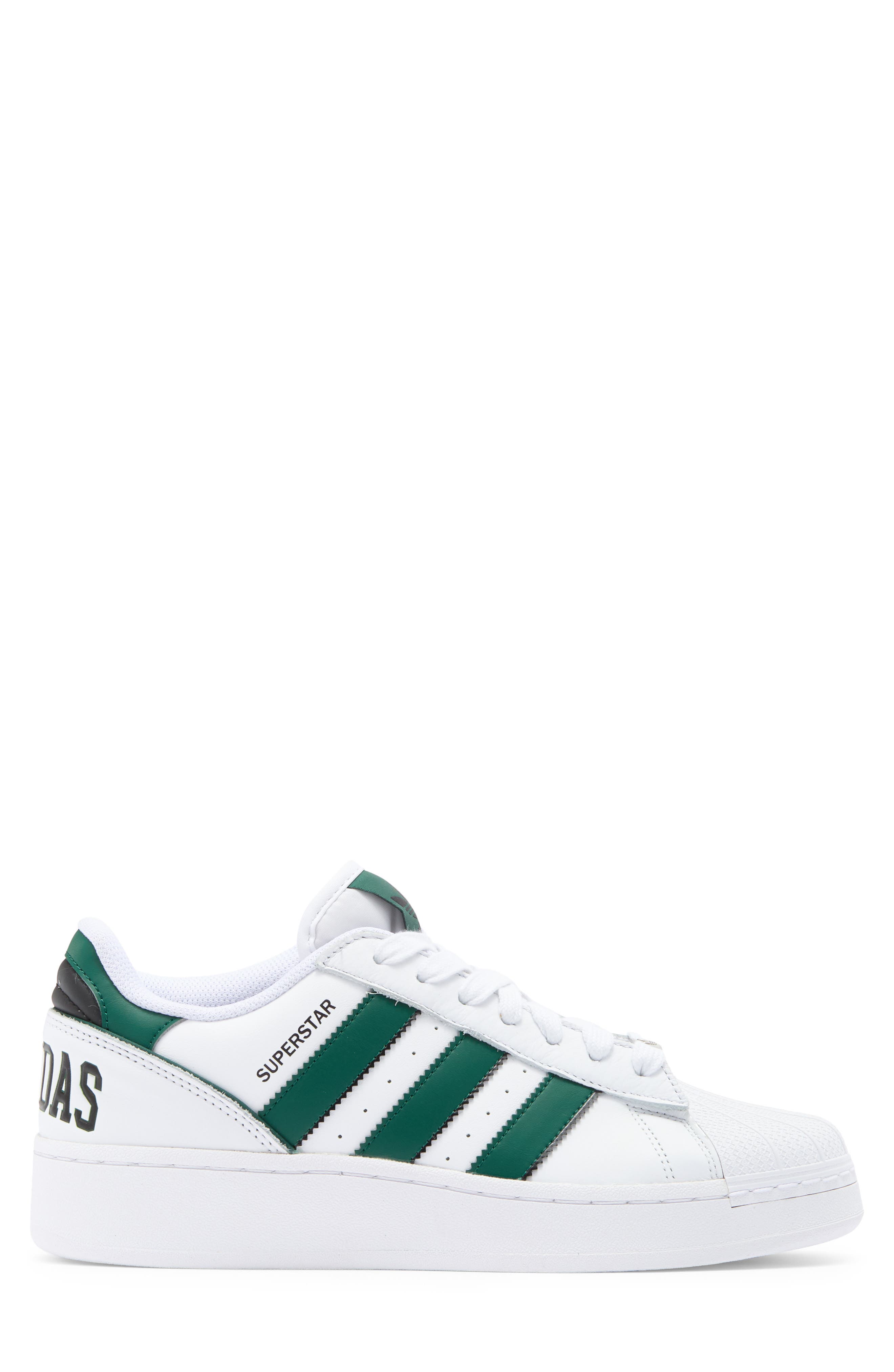 adidas Superstar XLG Sneaker, Alternate, color, White/ Green/ Black