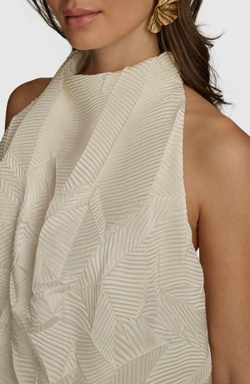 Donna Karan New York Crinkle Top In Ivory