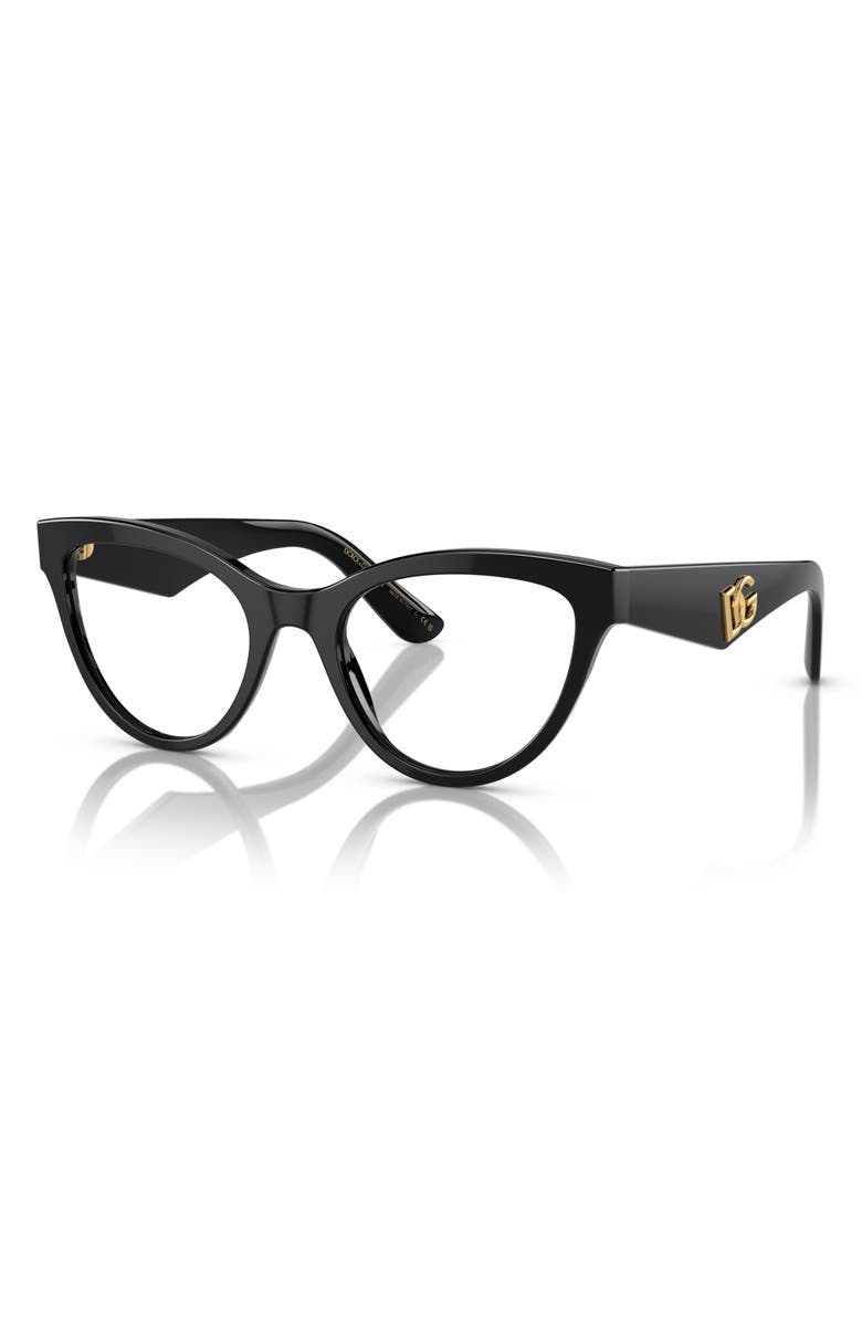 Dolce&Gabbana 52mm Butterfly Optical Glasses, Alternate, color, 