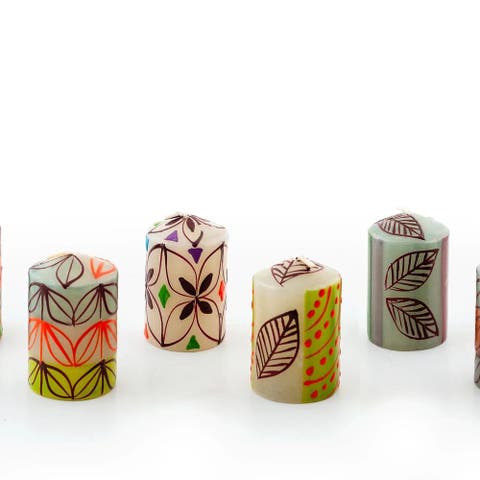 Magic Garden Painted Voltive Candles - Set of 6