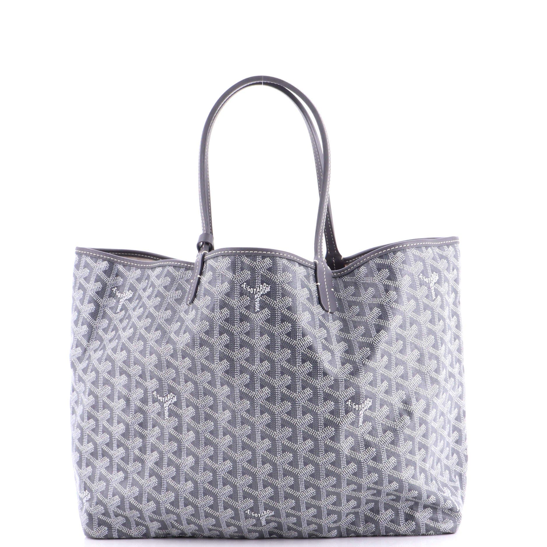 Pre-Owned Goyard Saint Louis Tote Coated Canvas PM, Main, color, Gray