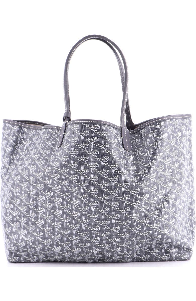 Pre-Owned Goyard Saint Louis Tote Coated Canvas PM, Main, color, Gray