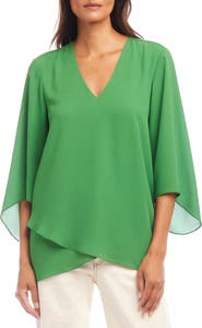 Karen Kane Asymmetrical Crepe Top