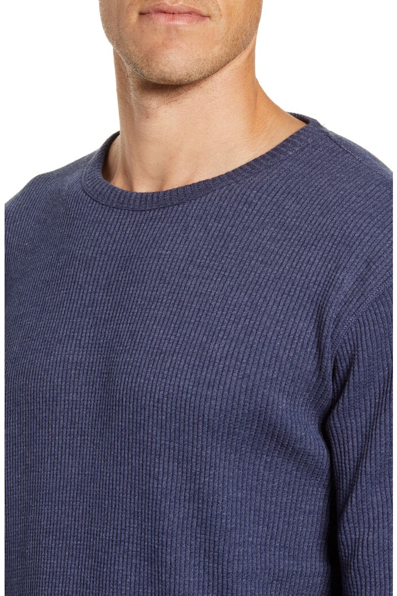 Adam Waffle Knit Long Sleeve T-Shirt, Alternate, color, NAVY HEATHER