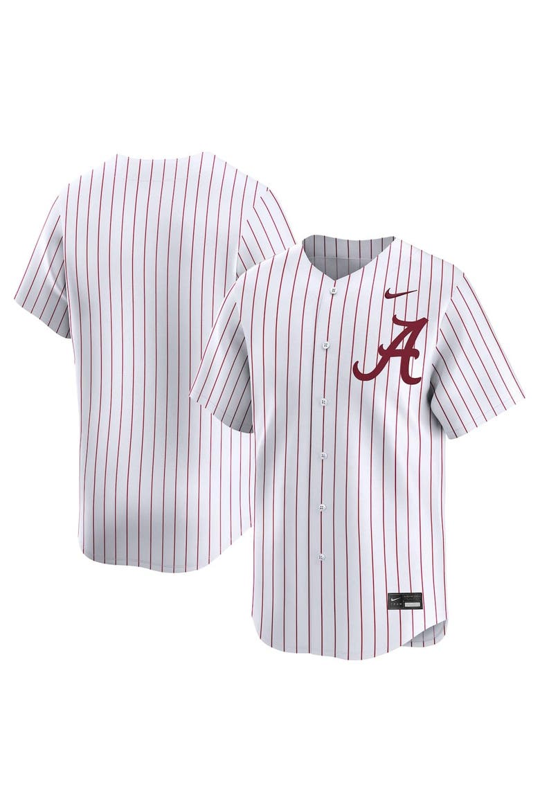 Men's Nike White Alabama Crimson Tide College Limited Baseball Jersey, Main, color, White