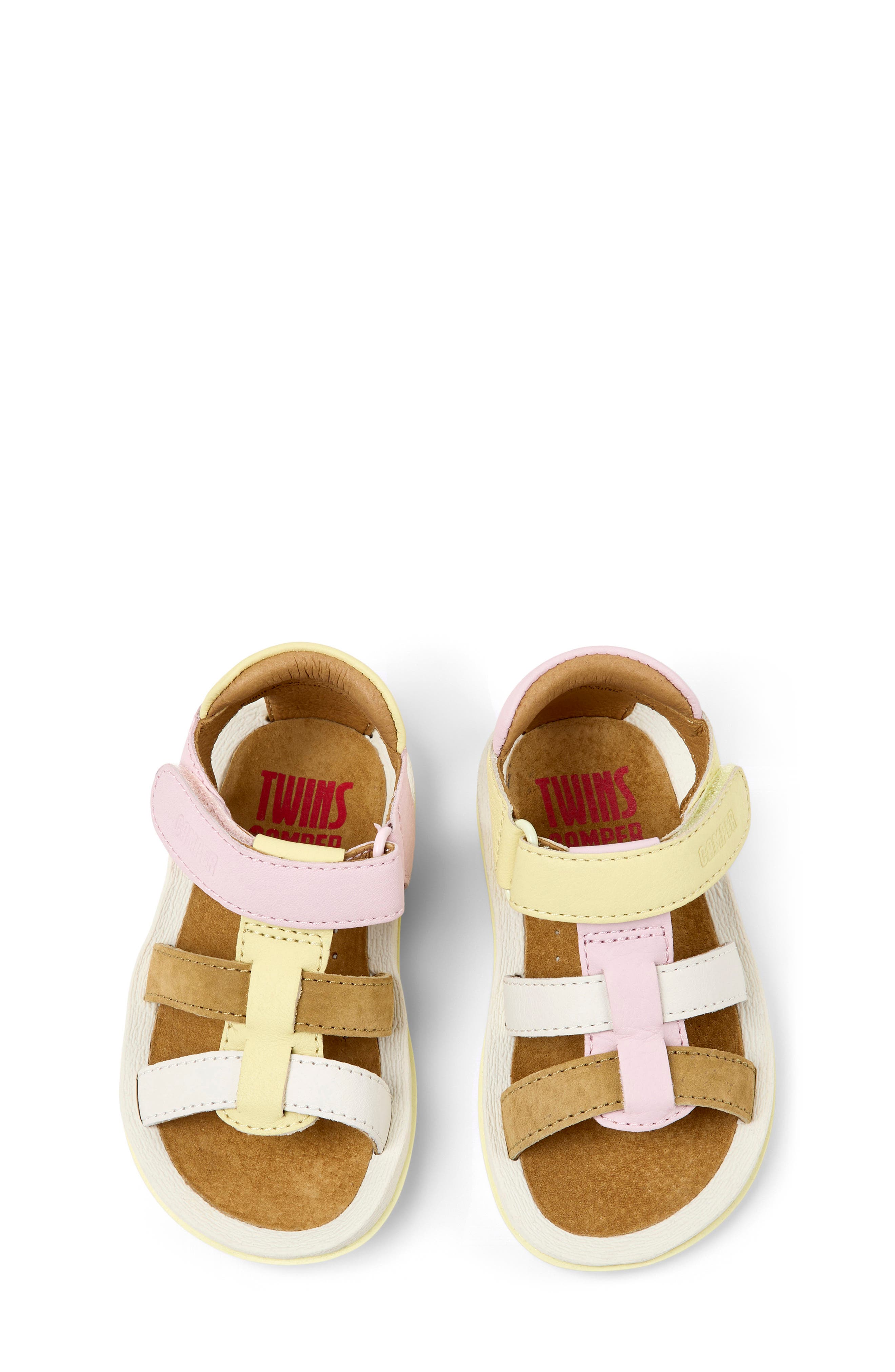 Camper Kids' Bicho Twins Mismatch Sandal, Alternate, color, Multi - Brown