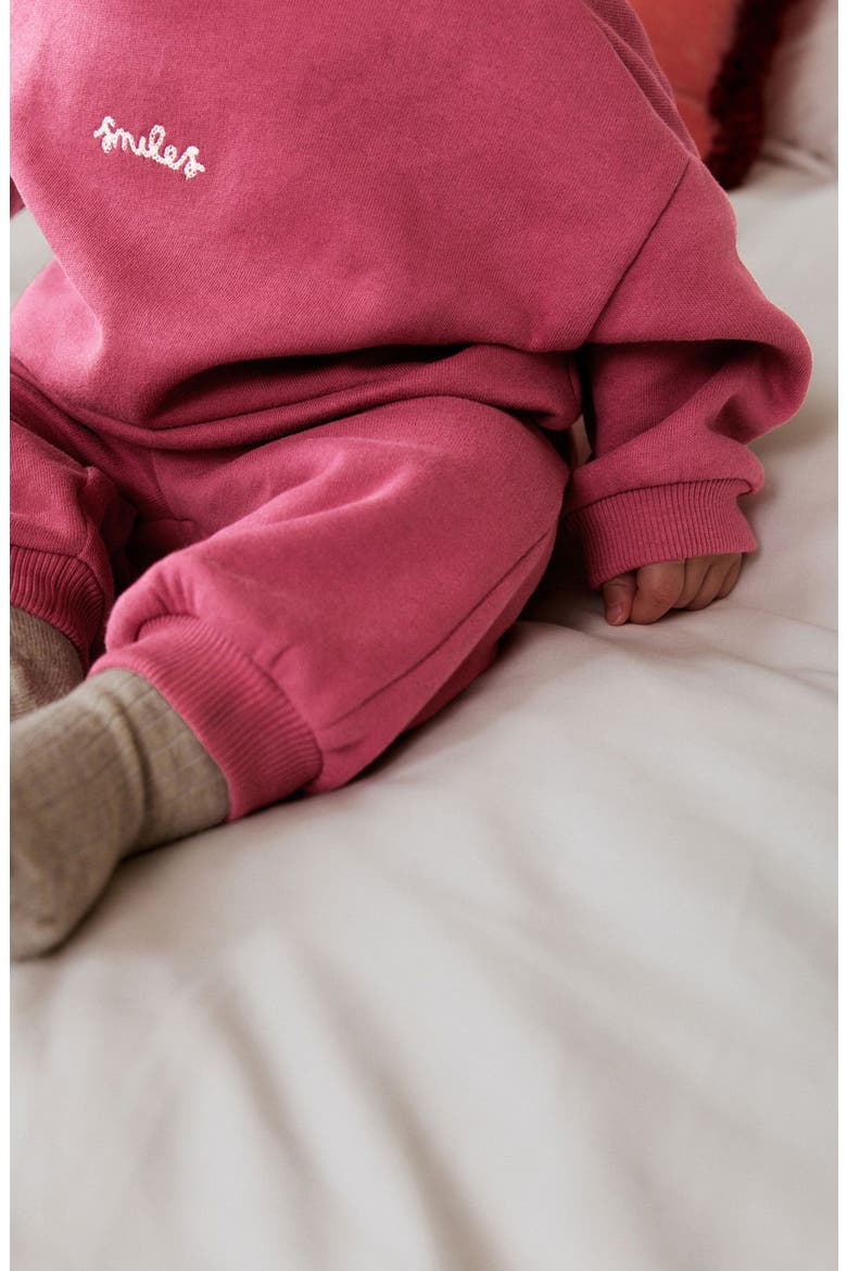 Smiles Sweatshirt & Joggers Set, Alternate, color, PINK